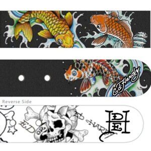 Ed Hardy 38mm Coi and Skull Reversible Belt - BX91623EHQA